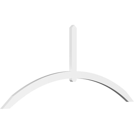 Ekena Millwork Archdale Architectural Grade PVC Gable Bracket, 108"W x 45"H x 2"D x 4"F, 10/12 Pitch GBP108X45X0204ARC00